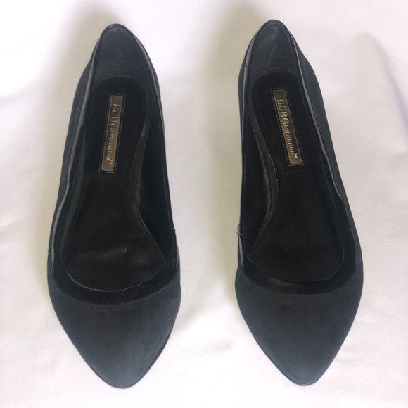 Womens BCBGeneration Pointed Toe Suede Slight Wedge Flats. S9 - Picture 1 of 5